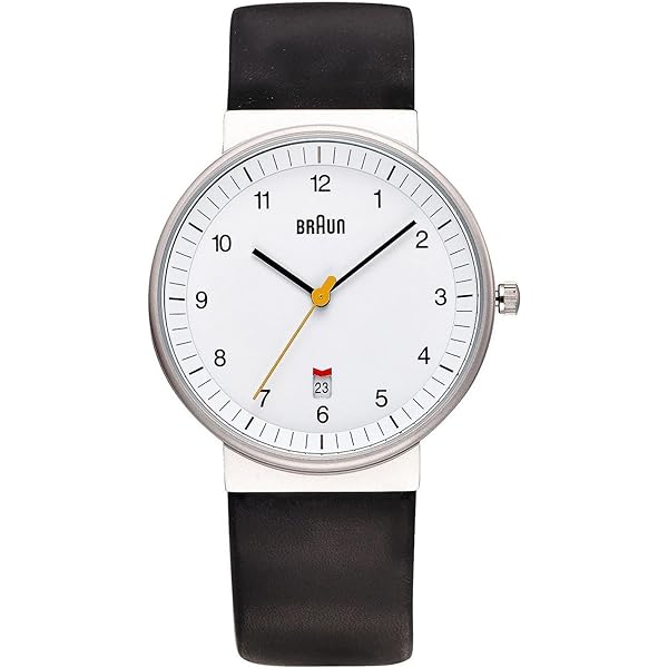 Amazon.com: Braun Small-Second Mens Analogue Quartz Watch, White